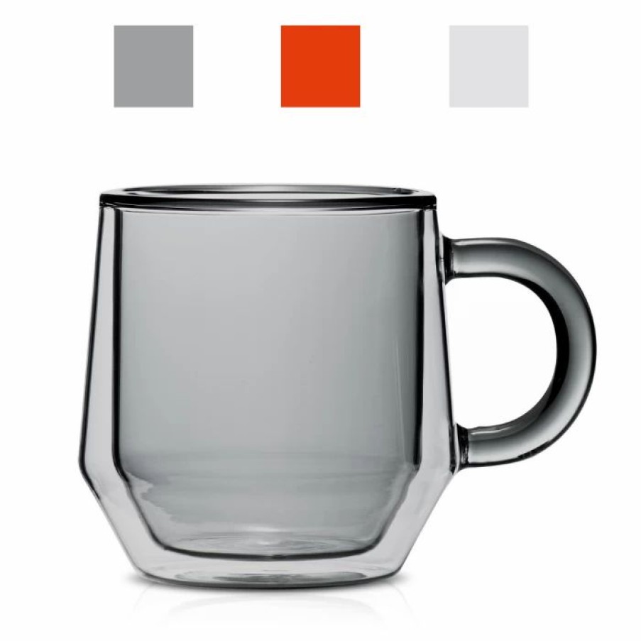 Cups & Mugs * | Double Wall Glass Mug (8Oz/240Ml) Set Of 2