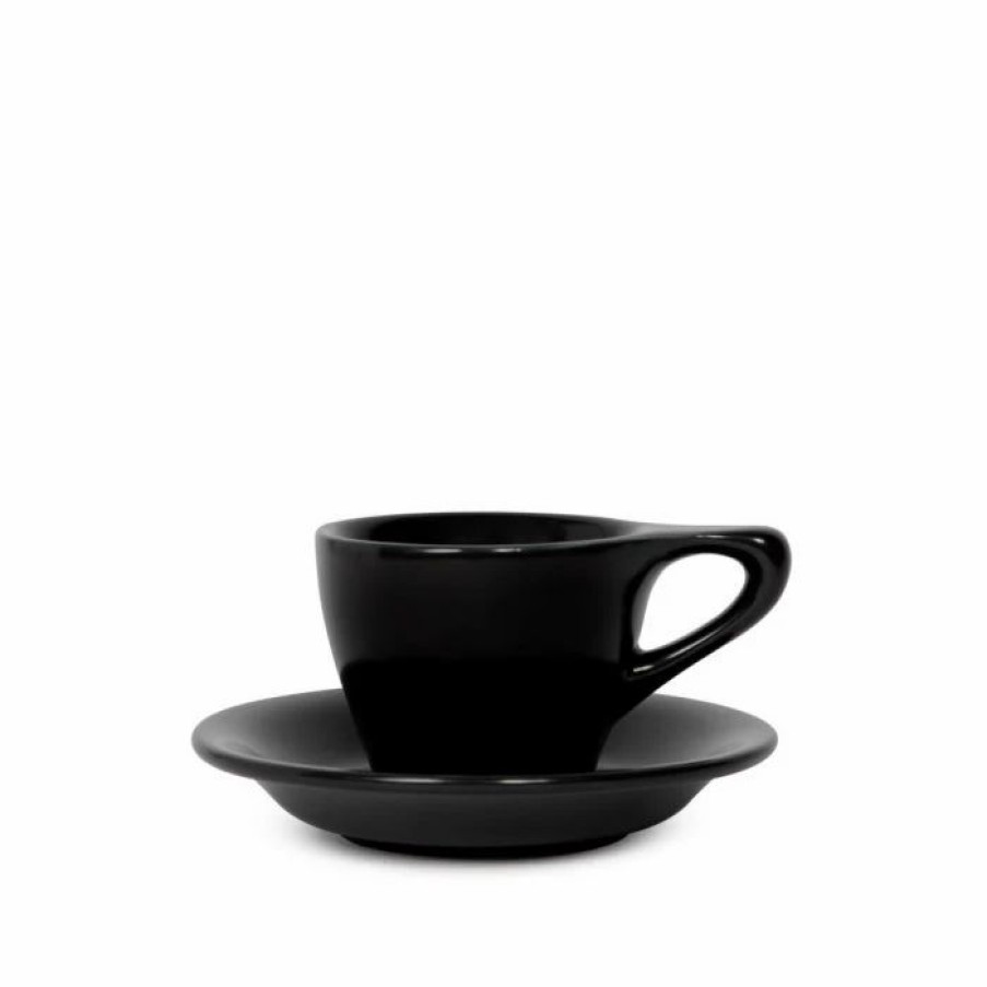 Cups & Mugs * | Lino Espresso Cup & Saucer (3Oz/89Ml) Black