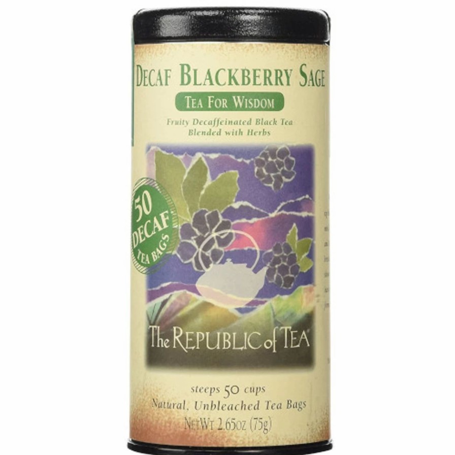 Tea * | Republic Decaf Blackberry Sage Black Tea Bags 50Ct.