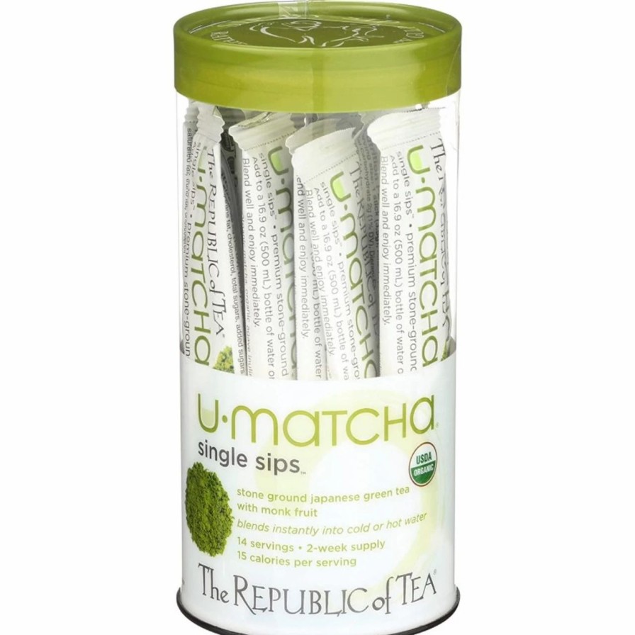 Tea * | Republic Organic U Matcha Single Sips Tea 14Ct.