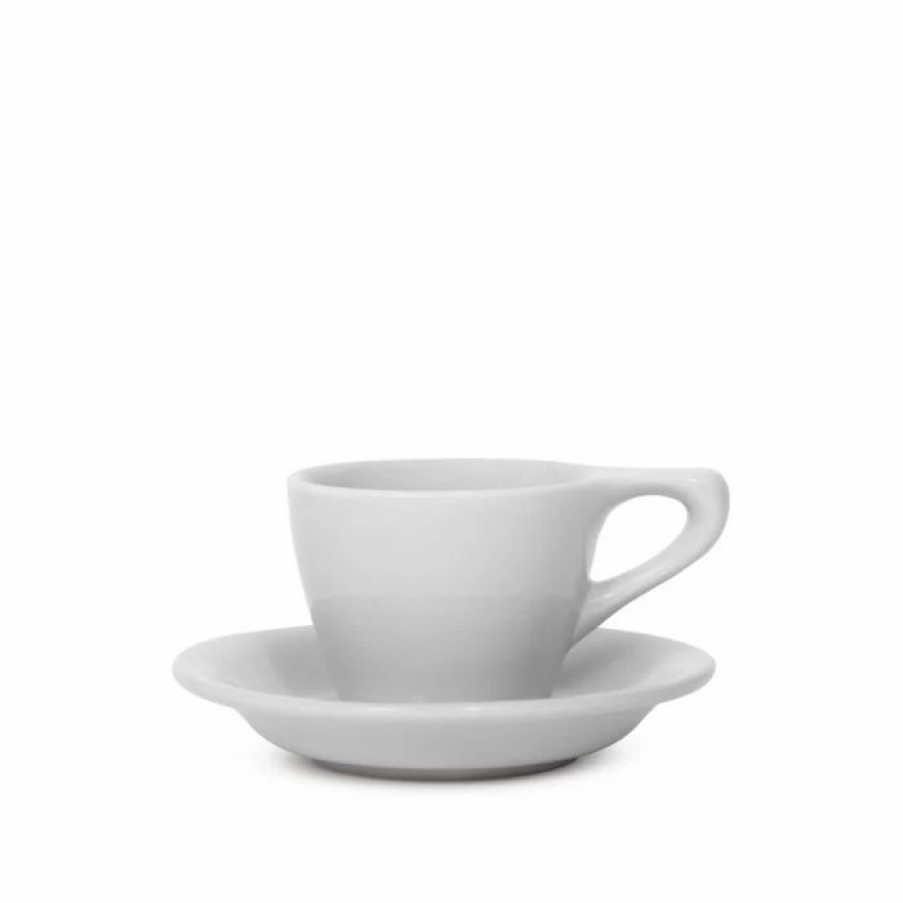 Cups & Mugs * | Lino Espresso Cup & Saucer Grey (3Oz/89Ml) Gray