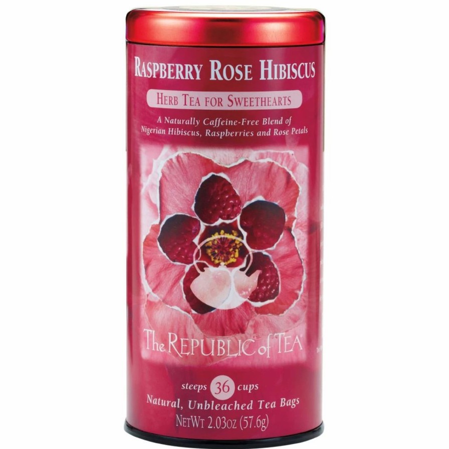 Tea * | Republic Raspberry Rose Hibiscus Tea Bags 36Ct.