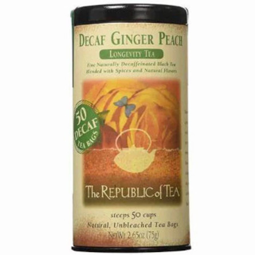 Tea * | Republic Decaf Ginger Peach Black Tea Bags 50Ct.