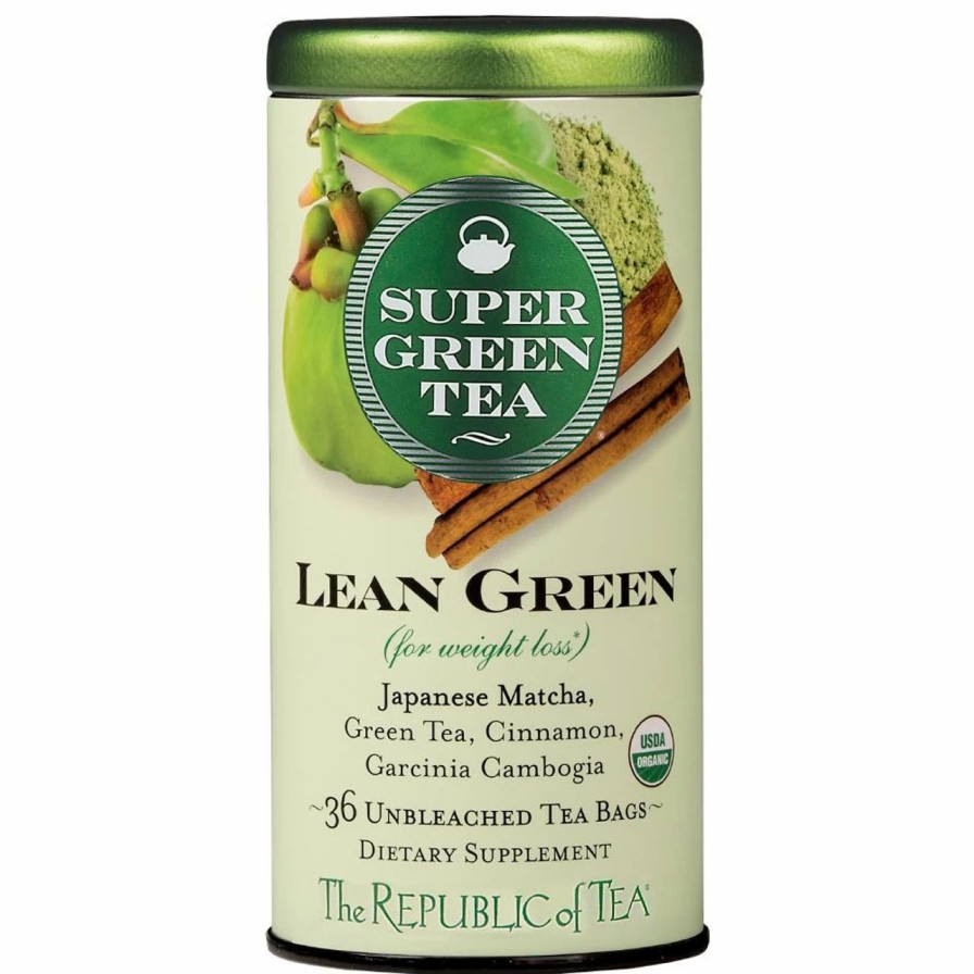 Tea * | Republic Organic Lean Green Supergreen Tea Bags 36Ct.