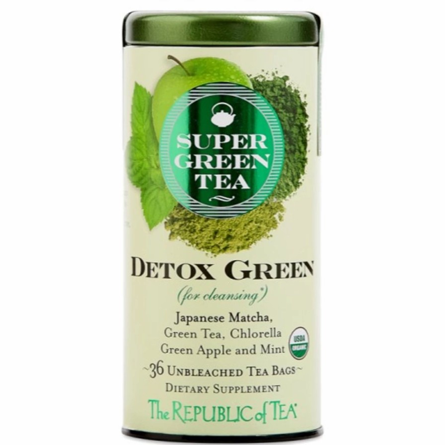 Tea * | Republic Organic Detox Green Supergreen Tea Bags 36Ct.