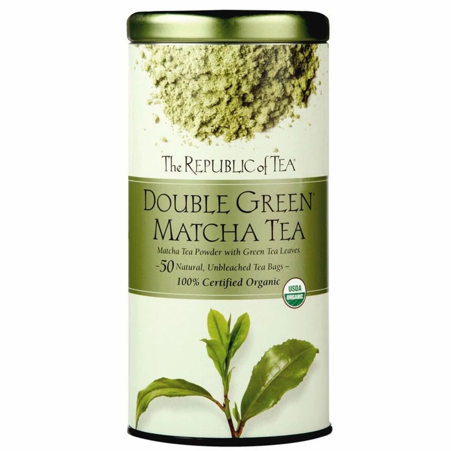 Tea * | Republic Organic 100% Double Green Matcha Tea Bags 50Ct.