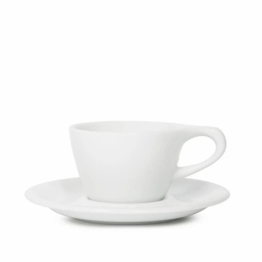 Cups & Mugs * | Lino Single Cappuccino Cup & Saucer (5Oz/148Ml) White